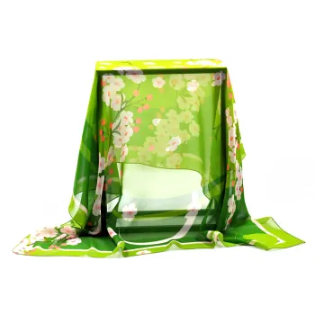 Wholesale Custom Design Floral Print Square Chiffon Scarf