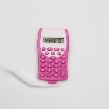 Electronic Plastic Pink Calculator for School Office Business Stationery - Simple Design