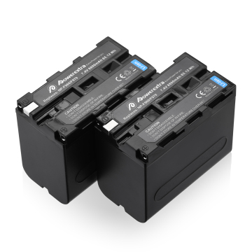 PowerExtra Batteries rechargeables Li-ion améliorées pour Sony NP-F970 / F930 / F950 / F960