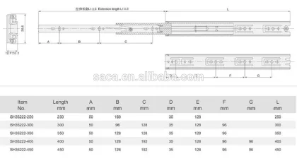 King slide drawer slides