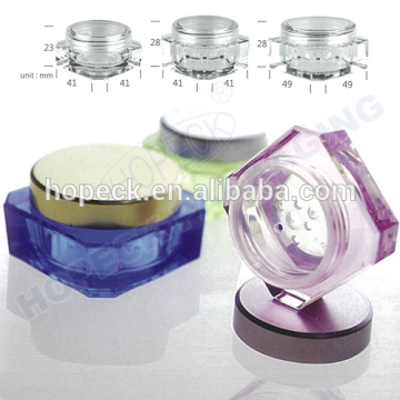 square shape loose powder jar