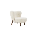 Sofa weiße Schaf Wolle Design Wohnzimmer Lounge Stuhl Moderner Freizeitakzent Nordic Stuhl