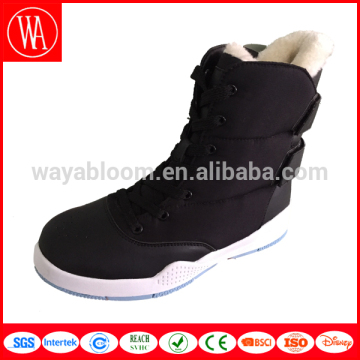 fancy elegant black lace up winter half boots
