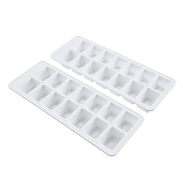 Easy Release 14 Cavity Square Ice Cube Trays: Disposable Plastic PP Storage Containers for Home Use