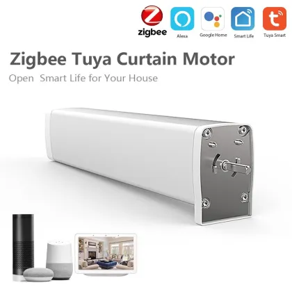 Zigbee Smart Tuya Remote Control Curtain Motor Compatible with Alexa and Google Home