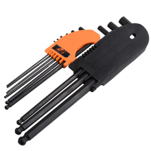 Plated Hand Tool CRV Metric Square allen Key Set 9PC hexagon socket wrenches hex-keys