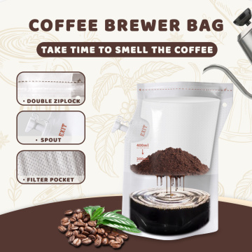 Iced Single Serve Blanco Green PE Coffee Steep Drip Coffee Bag