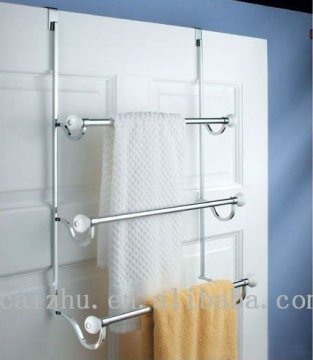 Chrome Metal Over Door Towel Bar