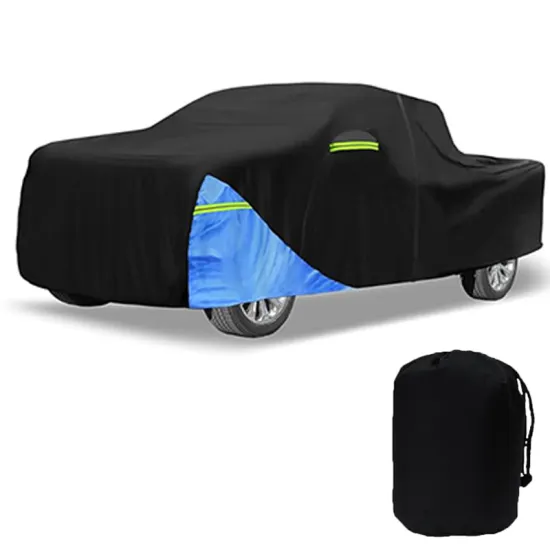 Universal Black Waterproof Full Car Cover - Anti-Hail, Snow, Ice, Dust, and UV Protection