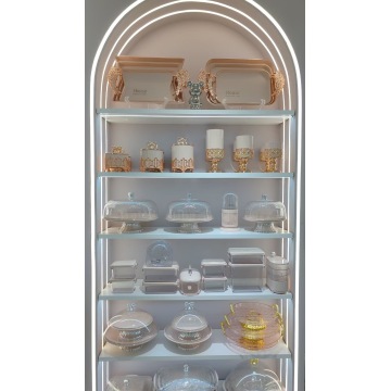 Stylish Handled Decorative Plastic Storage Tray for Food