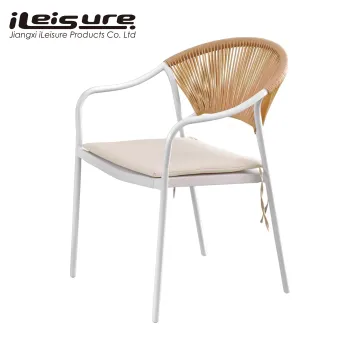Stackable Rattan Wicker Rope Outdoor Dining Chairs