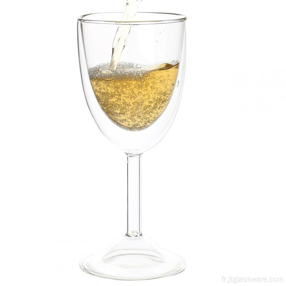 Verres en borosilicate à double couche pour le champagne