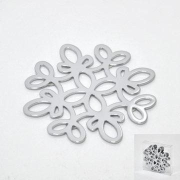 Bow of ribbon totem metal coffee cup coaster