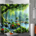 waterproof walk in shower curtain