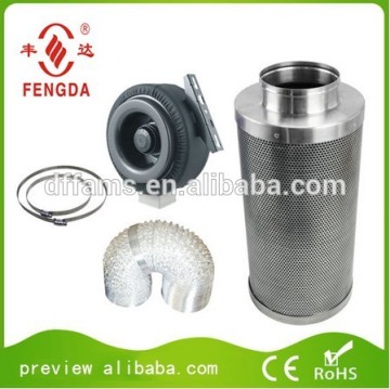 Hydroponic ventilation kit for grow tent/inline fan,carbon filter