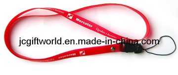 Transparent PVC Lanyard with Phone String (JC225K)