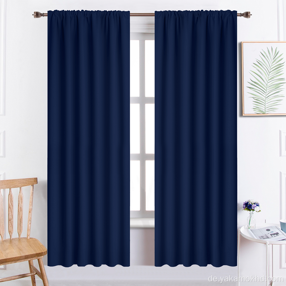 Benutzerdefinierte Navy Blue Blackout Vorhänge 72 Zoll