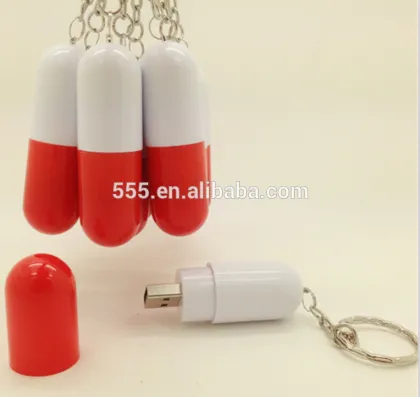 Plastic pill capsule shaped USB flash drive, pharmaceutical sales promotion USB drive as medical gifts