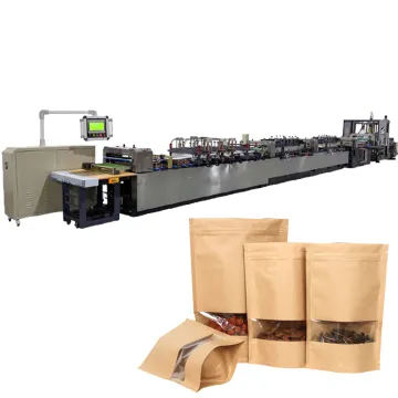 Haosen Hot Sale Transparent Windows Heat Seal Zipper Paper Bag Machine
