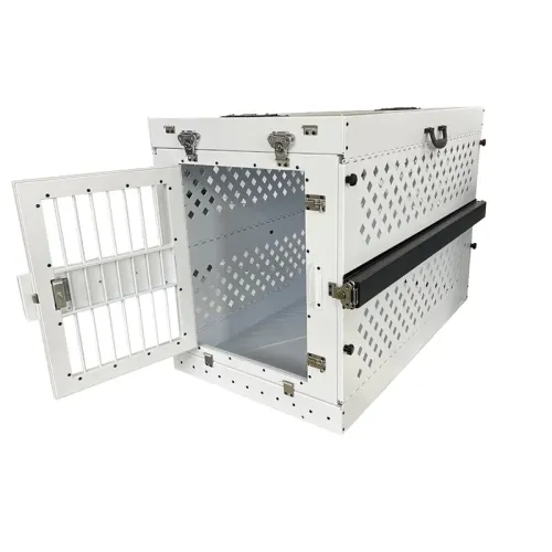 Heavy Duty Fully Collapsible Powder-Coated Aluminum Dog Crate