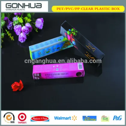 Cheap Custom Square Clear Fashion Transparent Eco-friendly Offset Printing Pantone Color Small Plastic Box For Toothpaste Liese
