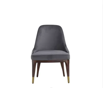 Ash Leather Veneer Hotel Luxury Restaurant Dining Chair