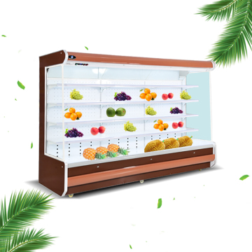 Commercial Display Refrigerator Supermarket Vegetable Fruit Open Chiller Showcase