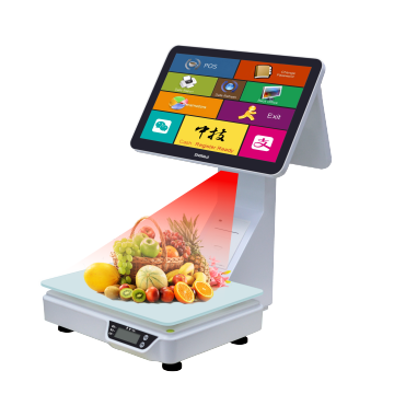 TS2 Fruit Vegetable Shop 15.6" Touchscreen AI POS Scale with 15Kg Weight Capacity and Thermal Printer