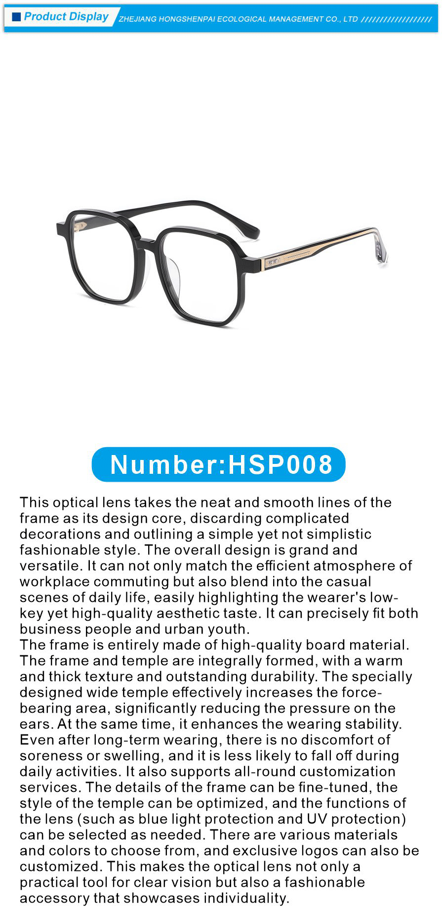 Thick Acetate Optical Glasses for Bold Look