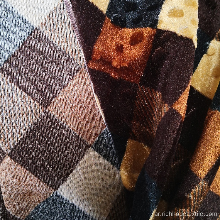 African Warp Velvet بالجملة رخيص بوليستر Calico Fabric