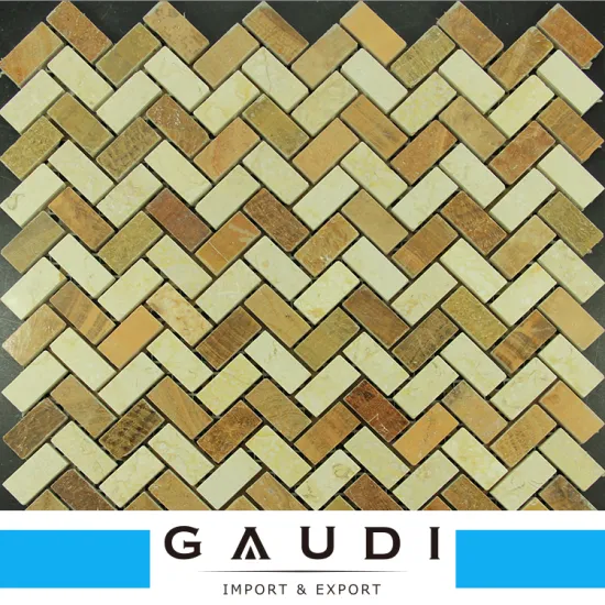 Contemporary natural sandstone mosaics bathroom tiles 290x290mm