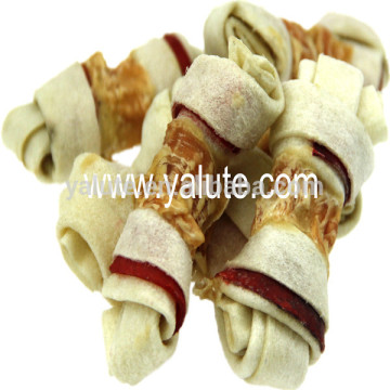 Dingdo rawhide bone twined by chicken super premium pet foods