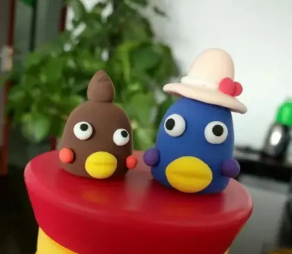 Colourful plasticine of children