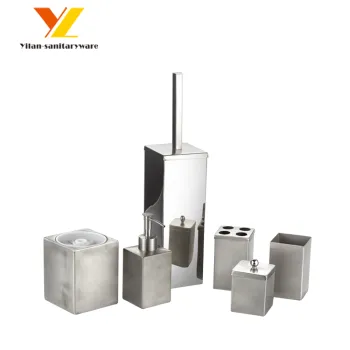 China Supplier Free Standing Bathroom Accessory Stainless Steel Set