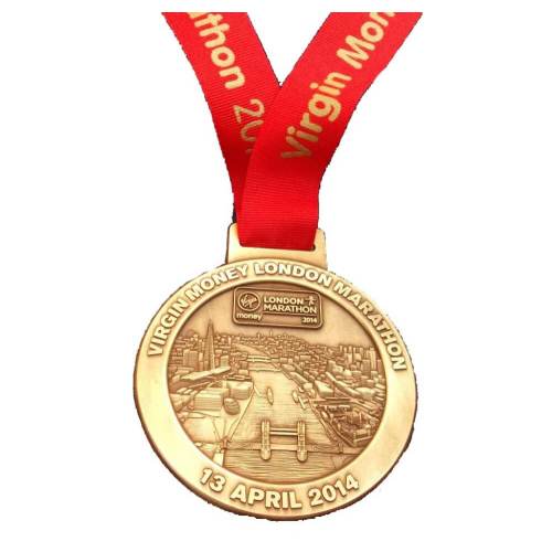 Medaglia di finitura per maratona personalizzata in metallo