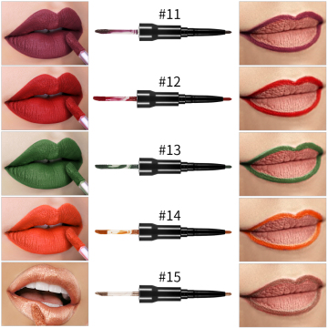 Long-Lasting Waterproof Vegan Matte Lipstick & Liner 2-in-1 Set