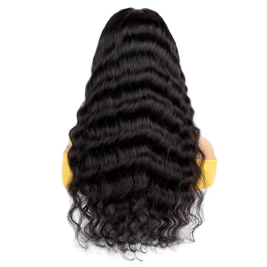 Popular Front Lace Closure Human Hair Wigs For Black Women Unprocessed Mink Brazilian Hair 4X4 Lace Front Wig Deep Curly Wave