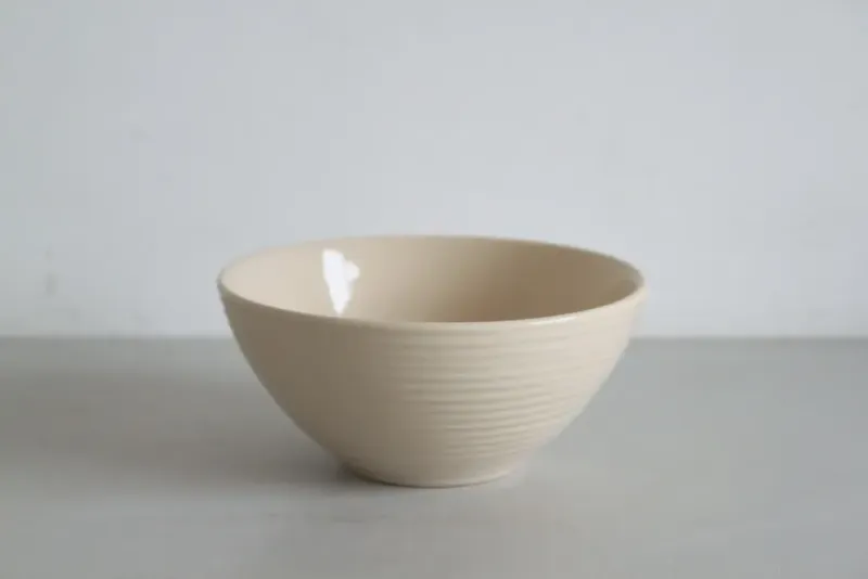 Beige Swirl Ceramic Bowl