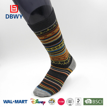 Cotton spandex fashion design strip socks