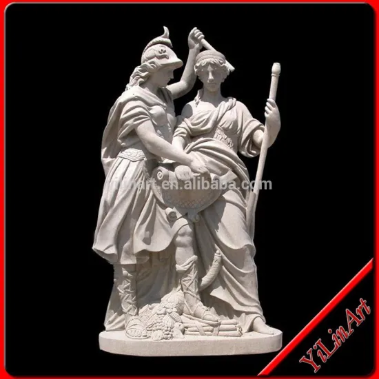 White Marble Stone Roman Soldier Statue
