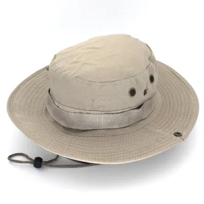 Outdoor UV Protection Sun Hat Canvas Fishing Hat with Big Firm