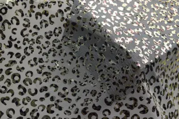 100% Polyester Leopard Pattern Mesh Fabric