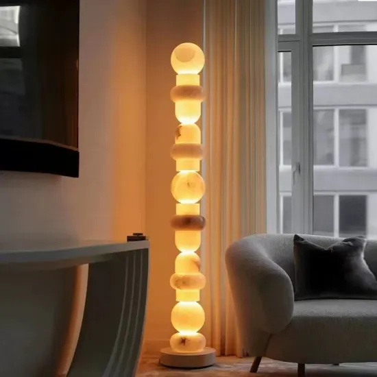 Luxury Designer Marble Floor Lamp for Home & Hotel Interiors