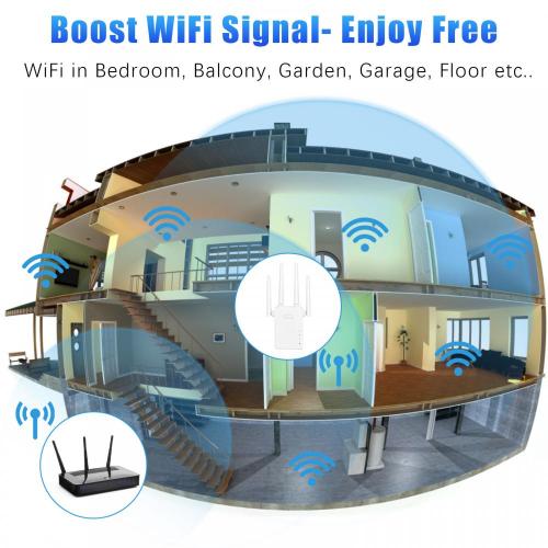 Wi-Fi Range Extender 4 External Antennas Intelligent