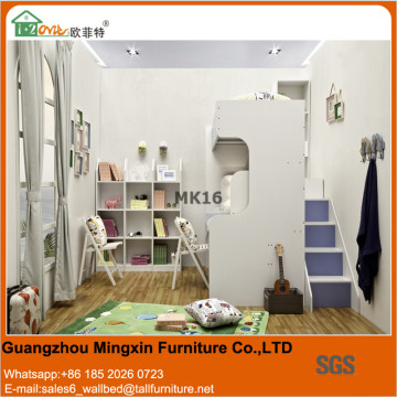 Special design for children bunk wall bed study hidden beds with desk