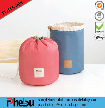 drawstring Organizer Pouch cylinder toiletry storage bag (TOI15-008)