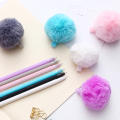 0.5mm Cute Gel Pen Fluffy Ball School Office Supplies Drawing Writing Stationery