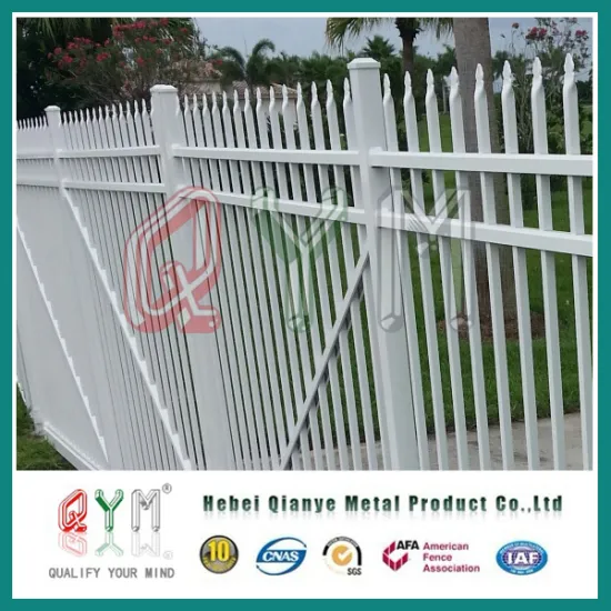 Spear Top Wrought Iron Ornamental Fence/Welded Steel Picket Fence