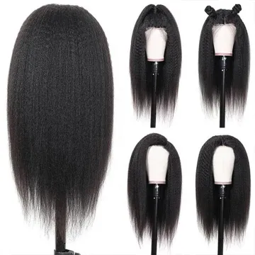 Cheap Wholesale Yaki Kinky Straight Hd Full Lace Frontal Wig Raw Brazilian Virgin Human Hair Transparent Lace Front Wig Vendor