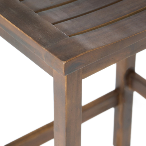 Outdoor Acacia Wood Counter Height Barstool 4